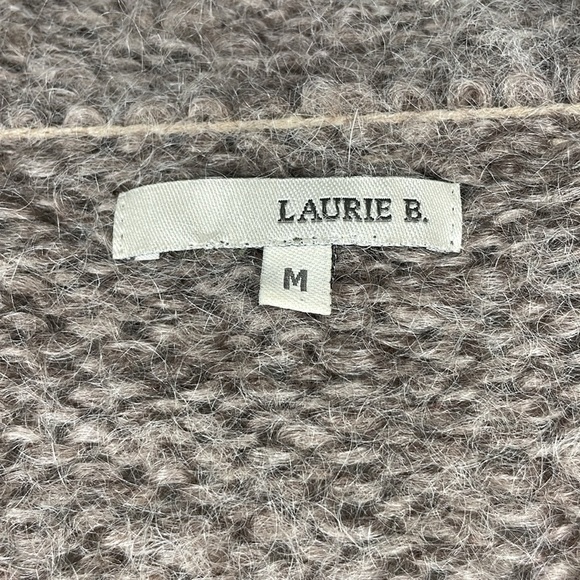 LAURIE B WOOL SOFT BROWN LONG SLEEVE SNAP BUTTON COLLARED CARDIGAN SWEATER, M - Picture 6 of 8